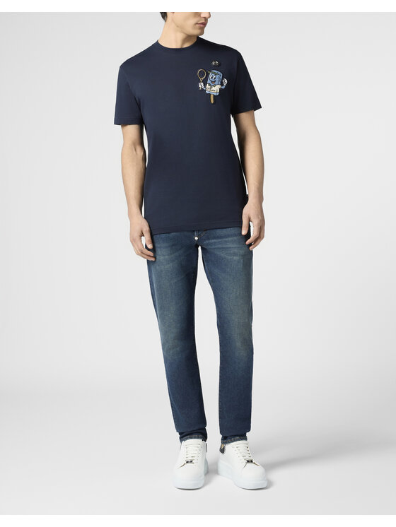 PHILIPP PLEIN PHILIPP PLEIN T-Shirt 30558 Granatowy Regular Fit