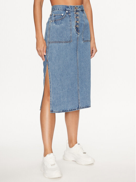 Levi's® Levi's® Teksaselik Reversible Slit A6082-0000 Sinine Relaxed Fit
