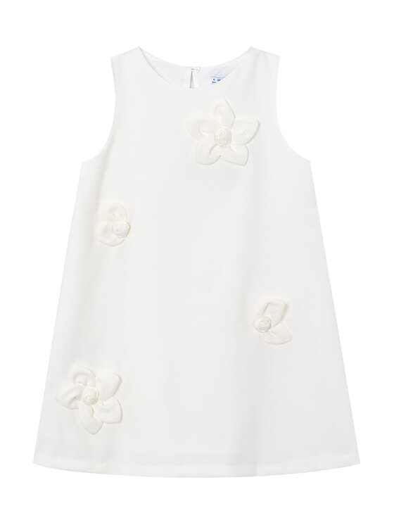 Mayoral Sukienka elegancka 3922 Écru Regular Fit