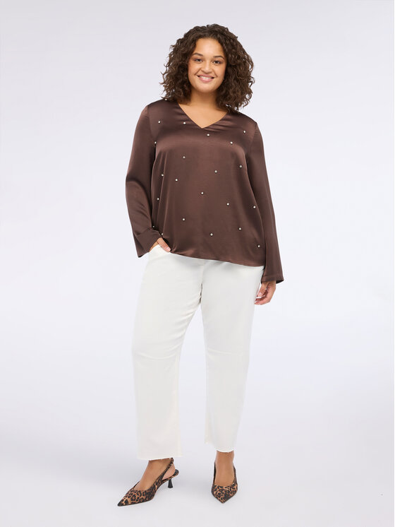 Fiorella Rubino Fiorella Rubino Blusa 2840T002361N022 Marrone Over Fit