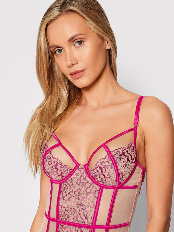 Guess Guess Боді Aleesha O1BM02 PZ01U Рожевий