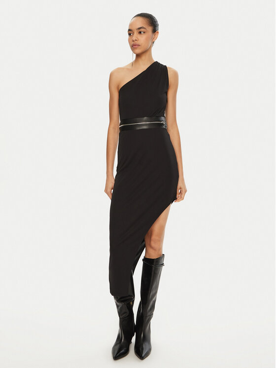 Patrizia Pepe Patrizia Pepe Kokteiļkleita 8A1253 J171 Melns Regular Fit