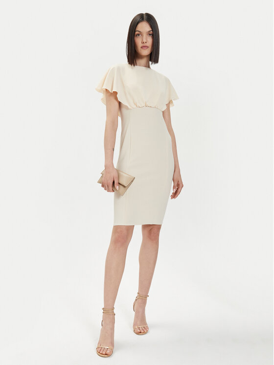 Rinascimento Rinascimento Rochie cocktail CFC0118271003 Bej Regular Fit