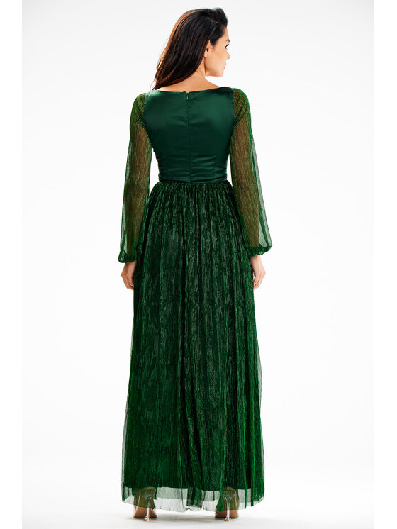 Awama Awama Abito da sera A626 Verde Basic Fit
