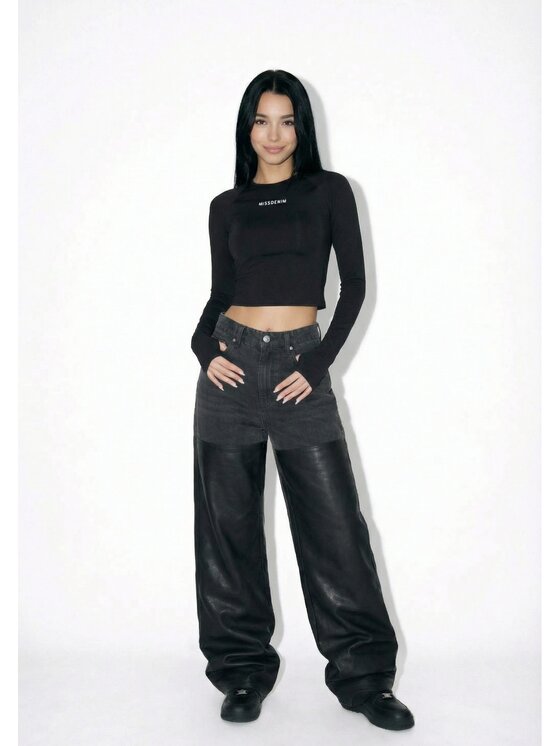 MissDenim MissDenim Jeansy Baggy Jeans Czarny Baggy Fit