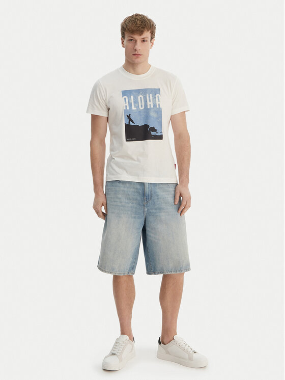 JOOP! Jeans JOOP! Jeans T-Shirt JJJ-Lanakila 30101983 Écru Regular Fit