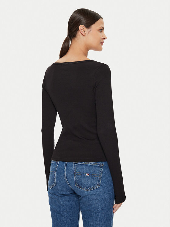 Tommy Jeans Tommy Jeans Halenka DW0DW18431 Černá Slim Fit