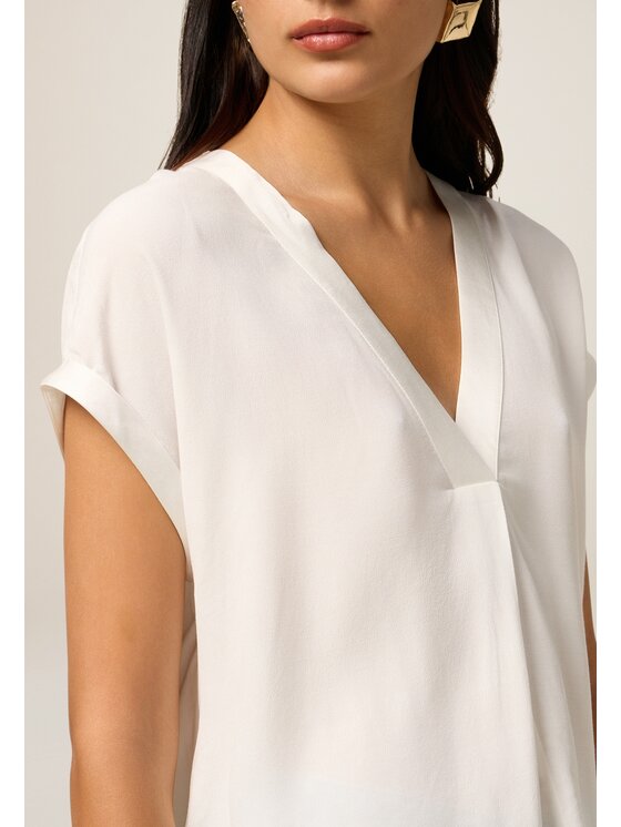 Oltre Oltre Blusa 2488J000731N011 Bianco Regular Fit
