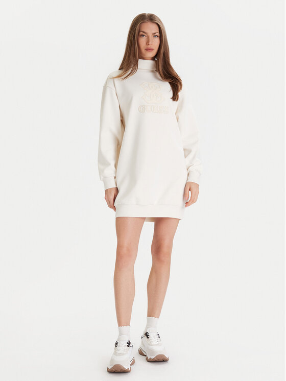 Guess Guess Kleid für den Alltag V5YK07 KCX22 Écru Regular Fit