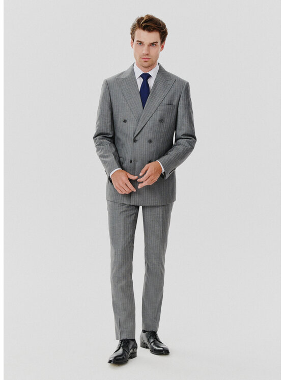 Pako Lorente Pako Lorente Garnitur P24WF-4G-004 Szary Slim Fit