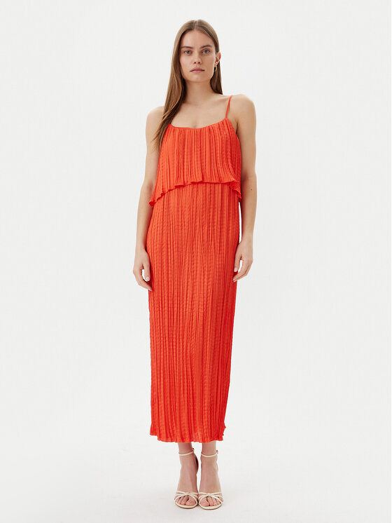 LOLA CASADEMUNT Rochie de vară MS2516003 Portocaliu Regular Fit