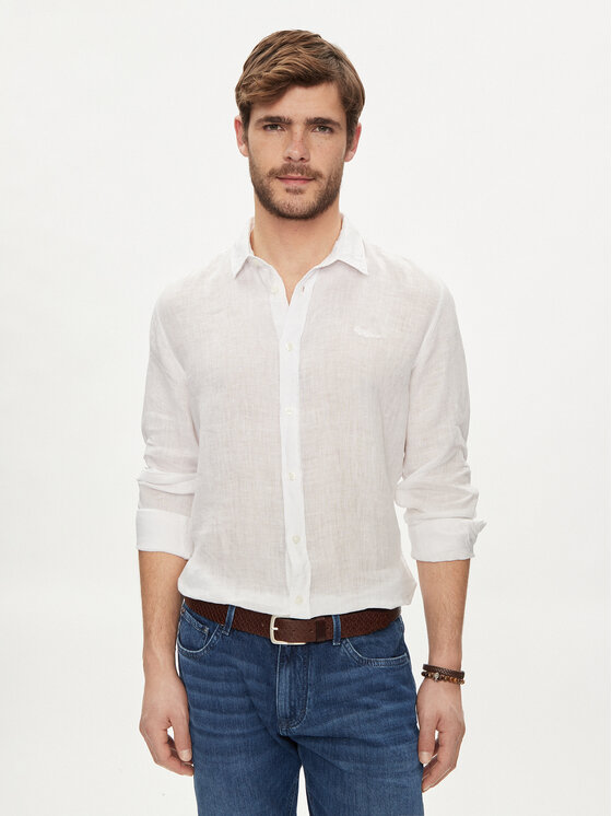 Pepe Jeans Pepe Jeans Πουκάμισο Paytton PM308523 Λευκό Regular Fit
