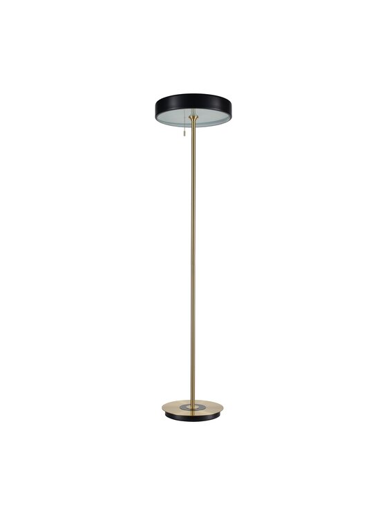 MIAhome MIAhome Lampa podłogowa Artis czarno-złota 162 cm Czarny