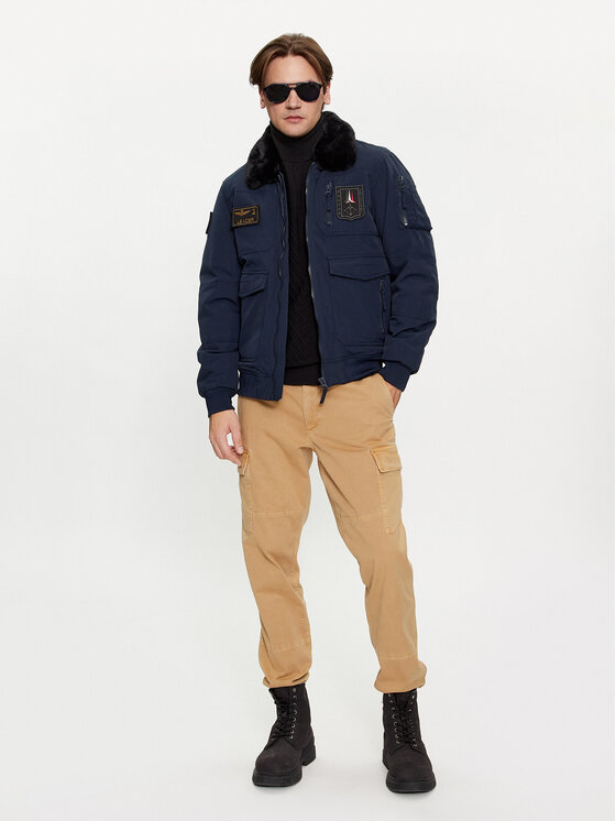 Aeronautica Militare Aeronautica Militare Kurtka bomber 232AB2106CT3151 Granatowy Regular Fit