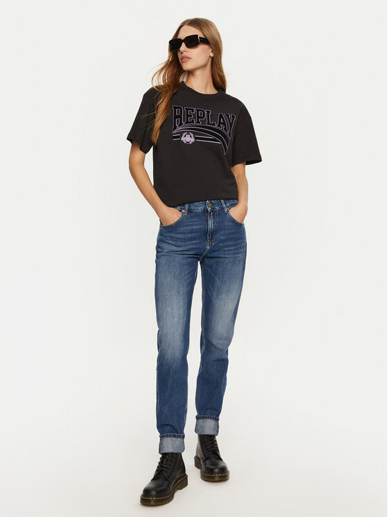 REPLAY REPLAY T-särk W3089E.000.23608P Must Regular Fit