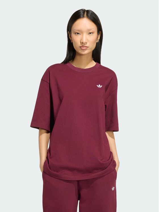 adidas adidas T-Shirt 165409 Bordowy Oversize