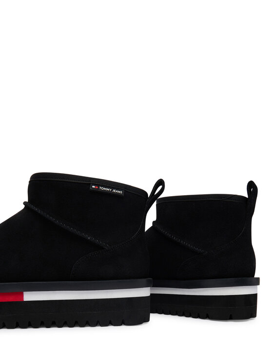 Tommy Jeans Tommy Jeans Апрески Tjw Flatform Snow Boot Suede EN0EN02841 Черен