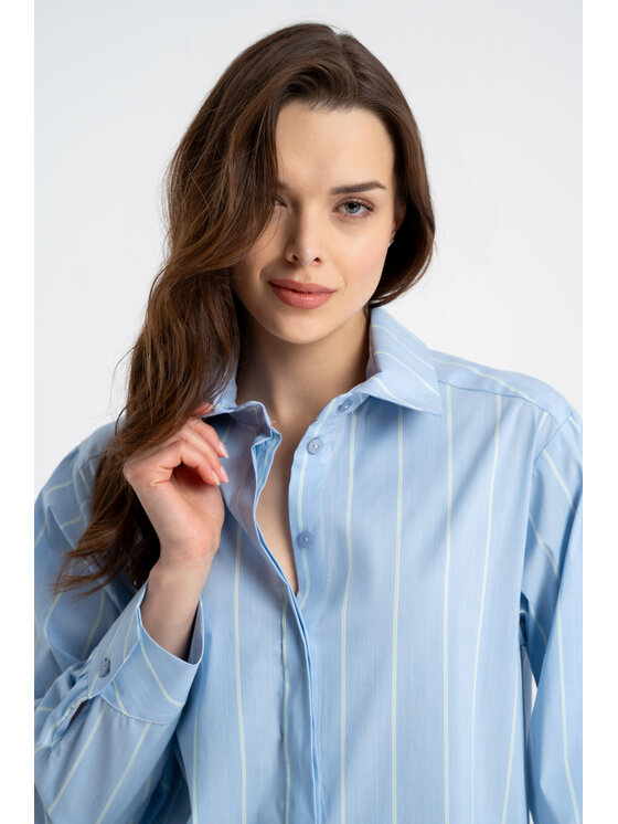 CLICK CLICK Πουκάμισο 10-6563 Μπλε Relaxed Fit