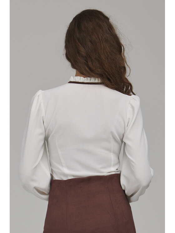 NIFE NIFE Koszula K100 Kremowy Fitted Fit