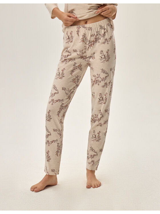 Henderson Henderson Piżama 41874 Beżowy Regular Fit