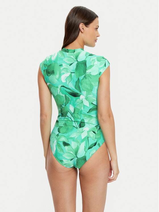 Seafolly Seafolly Strój kąpielowy Secret Garden 60276-220 Zielony