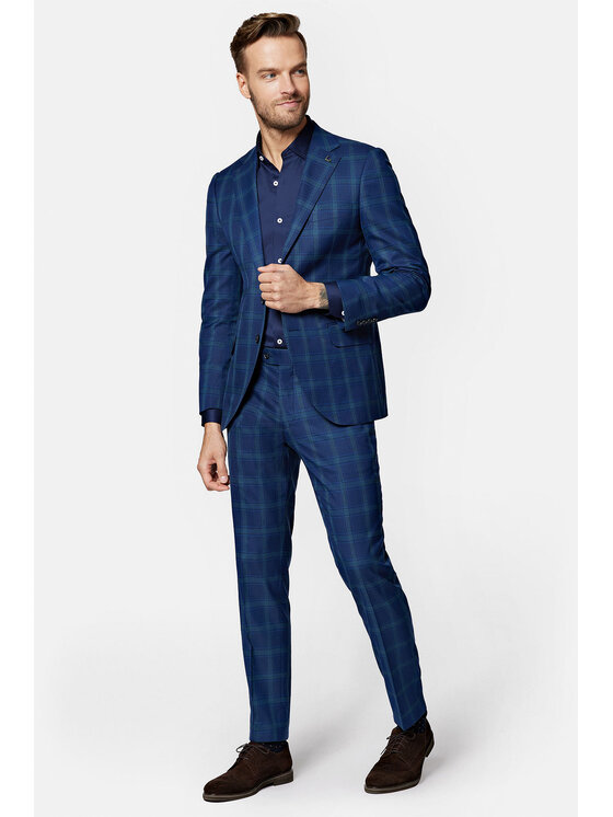 Lancerto Lancerto Garnitur Orlando GA073123000005 Granatowy Slim Fit