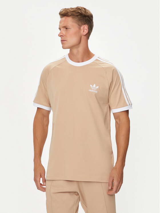 adidas T-shirt adicolor Classics 3-Stripes IZ2366 Beige Slim Fit