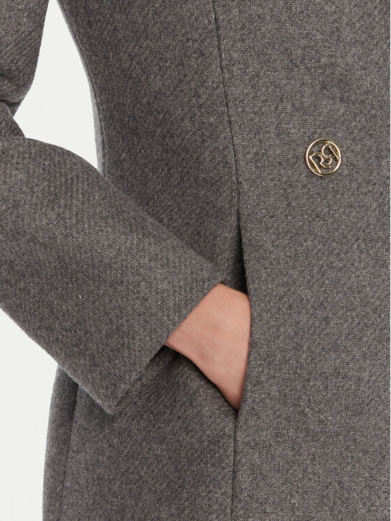 Rinascimento Rinascimento Wollmantel CFC0126218003 Grau Regular Fit