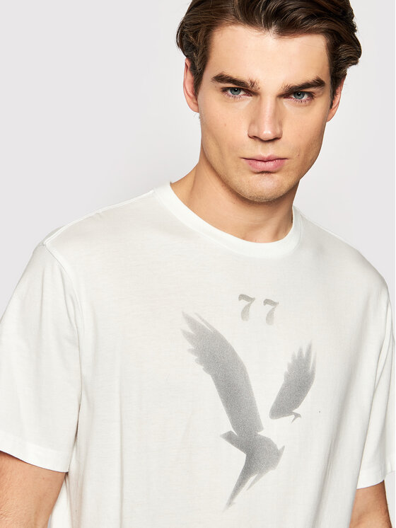 American Eagle American Eagle Marškinėliai 016-0181-5464 Balta Regular Fit