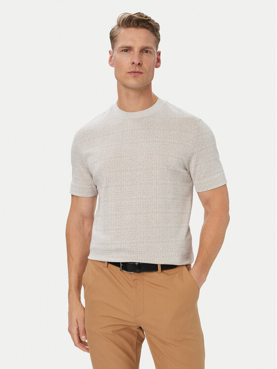 BOSS Tricou H-Thompson 181 50565299 Bej Regular Fit