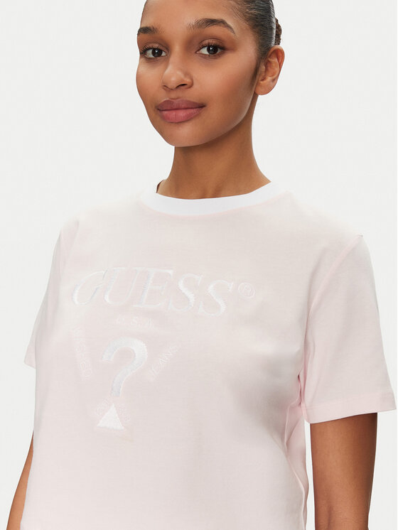 Guess Guess Тишърт V5GI18 I3Z14 Розов Boxy Fit