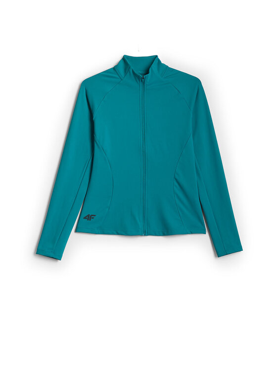 4F 4F Bluza LUMINOUS FLIGHT Turkusowy Slim Fit