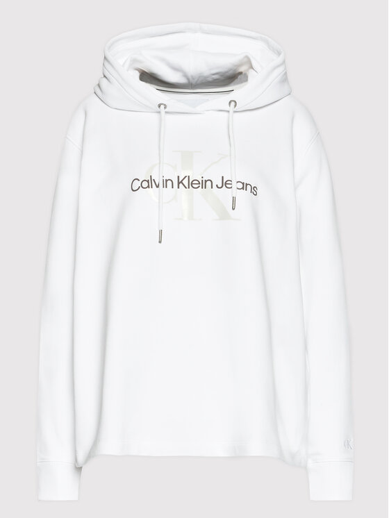 Calvin Klein Jeans Plus Džemperis J20J218878 Balta Regular Fit