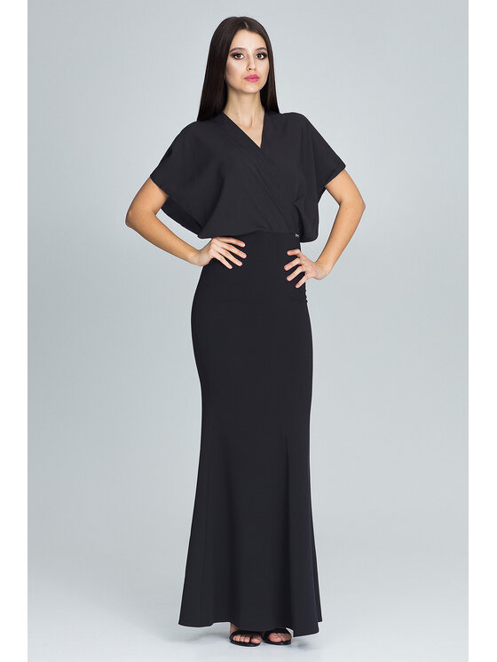 FIGL FIGL Šaty M577 Černá Regular Fit