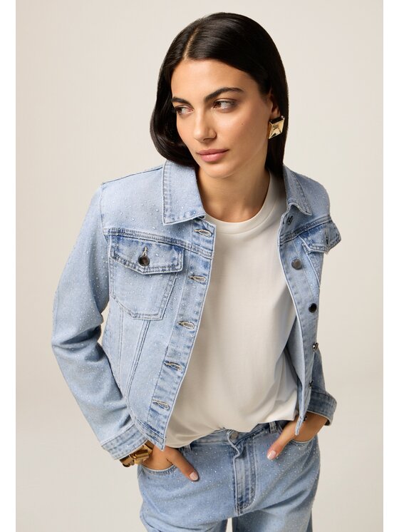 Oltre Oltre Giacca di transizione R598R002245N004 Turchese Boxy Fit