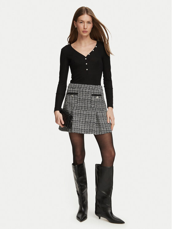 Guess Guess Mini sukňa W6BD33W4319 Čierna Regular Fit