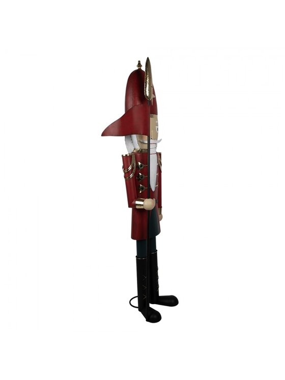 MIAhome MIAhome Figurka Duży Dziadek do Orzechów metalowy 179 cm Czerwony