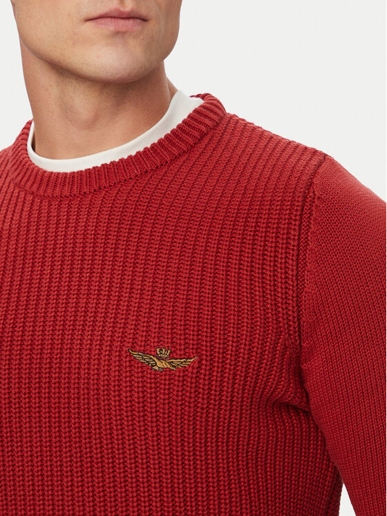 Aeronautica Militare Aeronautica Militare Sweater 262MA1571UL00409 Piros Regular Fit