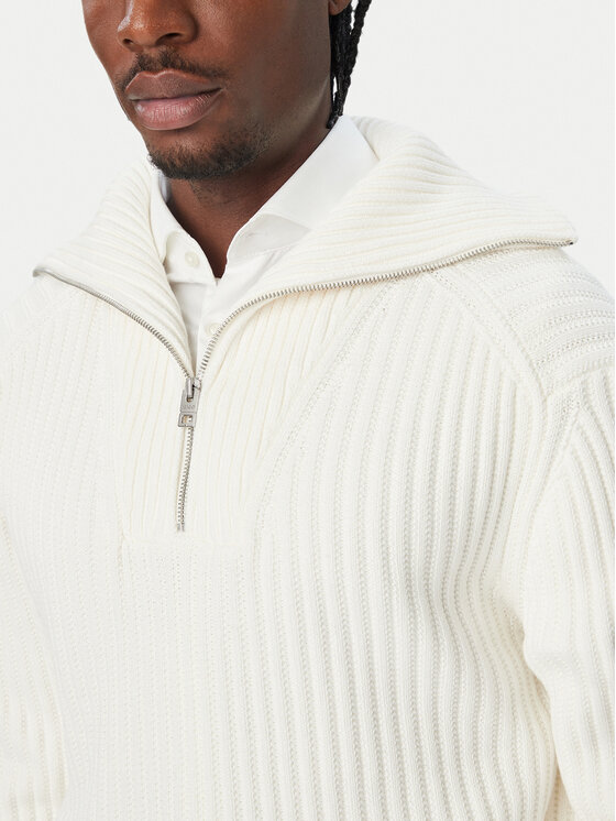 HUGO HUGO Sweter 50570250 Kremowy Regular Fit