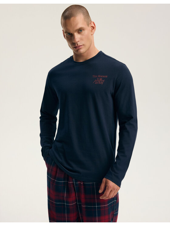 Henderson Henderson Piżama 45455 Granatowy Regular Fit