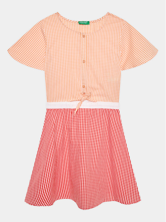 United Colors Of Benetton United Colors Of Benetton Každodenní šaty 47KTCV01B Oranžová Regular Fit