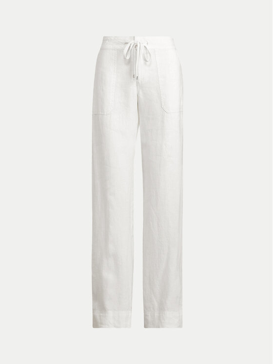 LAUREN RALPH LAUREN Lauren Ralph Lauren Kalhoty z materiálu 200735138001 Bílá Wide Leg