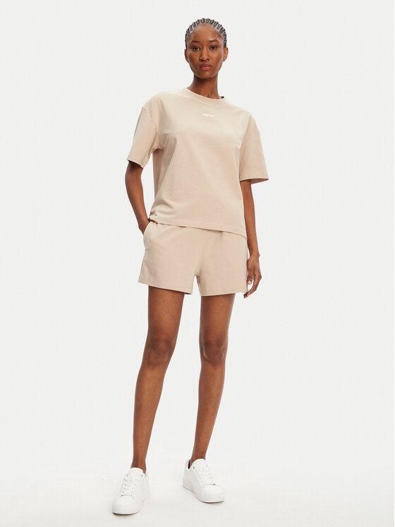 HUGO HUGO T-Shirt 50490593 Beżowy Relaxed Fit