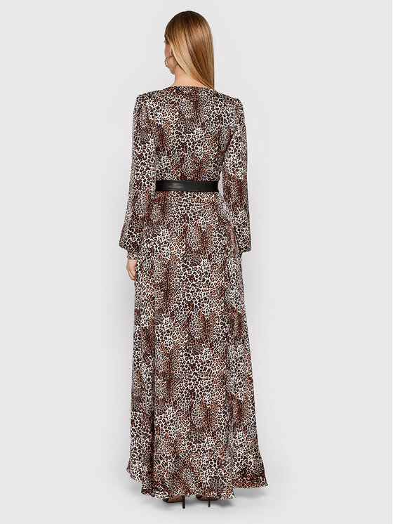 Guess Guess Vakarinė suknelė W2RK21 WEDU2 Ruda Slim Fit