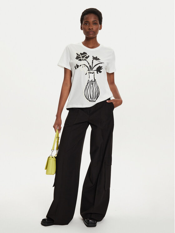 Desigual Desigual T-Shirt Shadow 24WWTK11 Λευκό Regular Fit