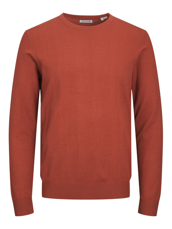 Jack & Jones Jack & Jones Sweter 12208364 Pomarańczowy Regular Fit