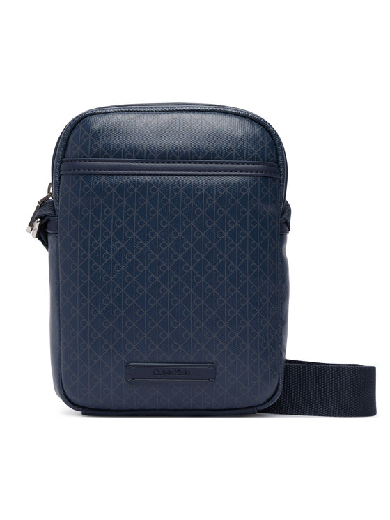 Calvin Klein Calvin Klein Maža rankinė Emblem Aop Coated Slim Reporter LV04D3334G Tamsiai mėlyna