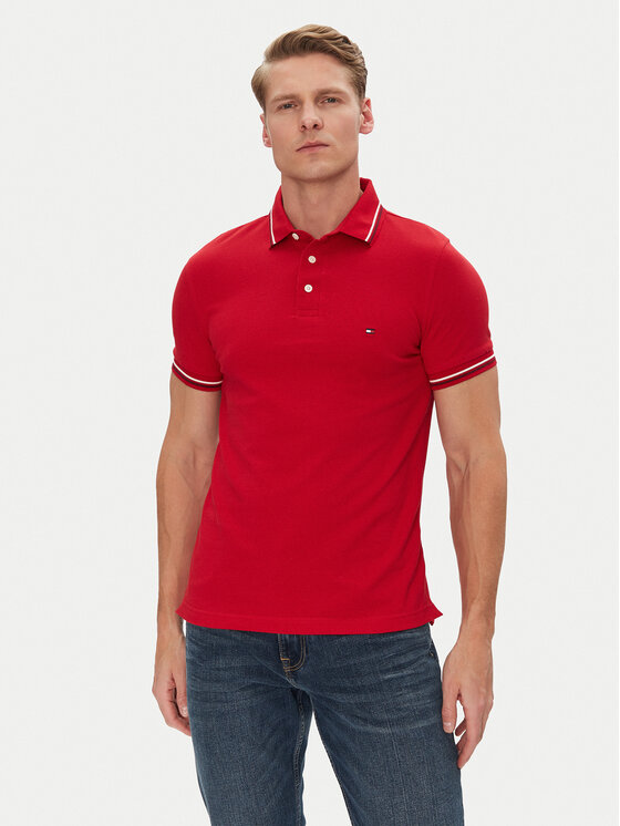Tommy Hilfiger Tommy Hilfiger Polokošile Seasonal MW0MW39993 Červená Slim Fit