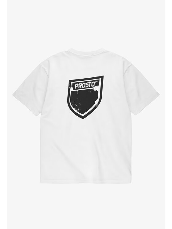 PROSTO. PROSTO. T-Shirt Shield Splash Biały Oversize