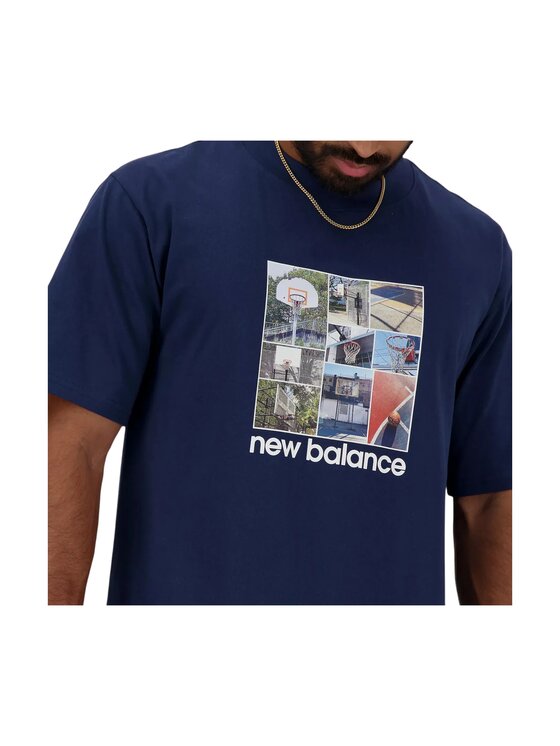 New Balance New Balance T-shirt mt41598-blu Blu Regular Fit